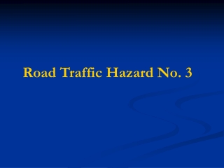 Road Traffic Hazard No. 3