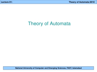 Theory of Automata