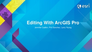 Editing With ArcGIS Pro