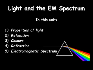 Light and the  EM Spectrum