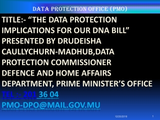 Data protection office (PMO)