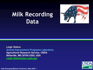 Milk Recording  Data