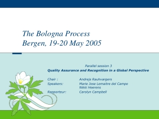 The Bologna Process Bergen, 19-20 May 2005