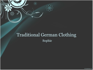 Traditional German Clothing