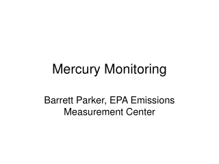 Mercury Monitoring