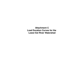 Attachment C Load Duration Curves for the  Lower Eel River Watershed