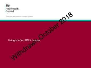 Using InterVax BCG vaccine