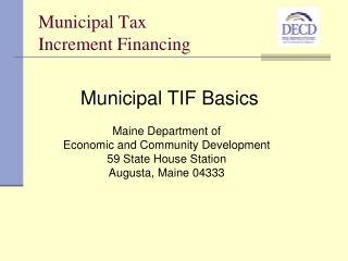 Municipal Tax  Increment Financing