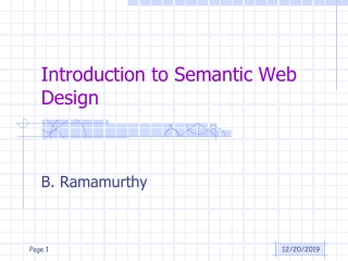 Introduction to Semantic Web Design