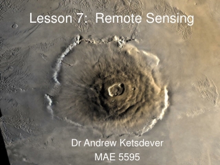 Lesson 7:  Remote Sensing