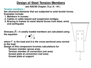 Tension members  :