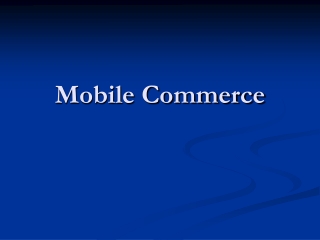 Mobile Commerce