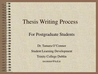 Thesis Writing Process