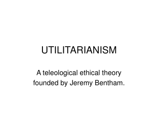 UTILITARIANISM