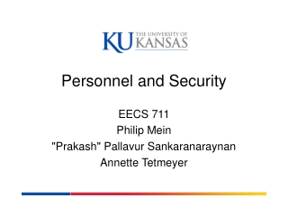 Personnel and Security