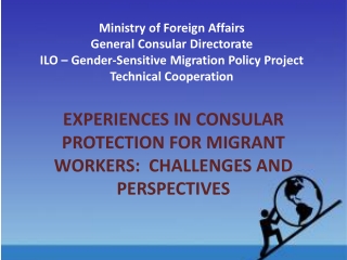 EXPERIENCES IN CONSULAR PROTECTION FOR MIGRANT WORKERS:  CHALLENGES AND PERSPECTIVES