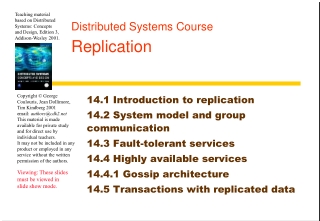 Distributed Systems Course Replication