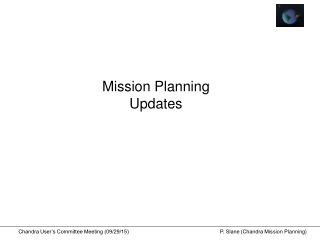 Mission Planning Updates