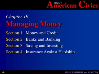 Chapter 19 Managing Money