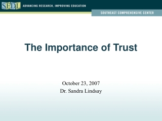 The Importance of Trust