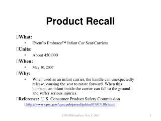 Product Recall