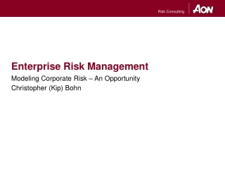 Enterprise Risk Management