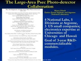 The Large-Area Psec Photo-detector Collaboration