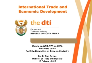 International Trade and  Economic Development