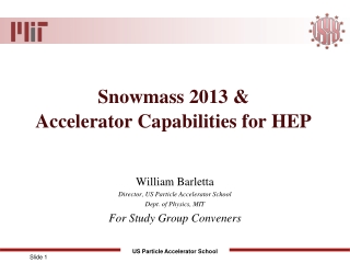 Snowmass 2013 &amp;  Accelerator Capabilities for HEP