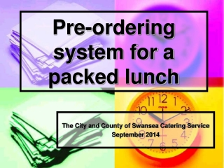 Pre-ordering system for a packed lunch