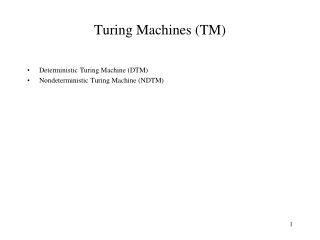 Turing Machines (TM)