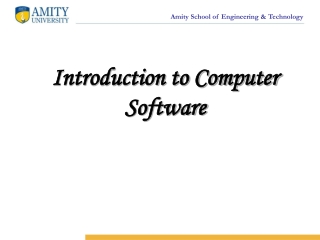 Introduction to Computer Software