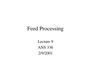 Feed Processing