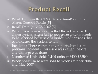 Product Recall