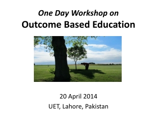 One Day Workshop on  Outcome Based Education