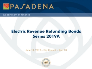 Electric Revenue Refunding Bonds      Series 2019A