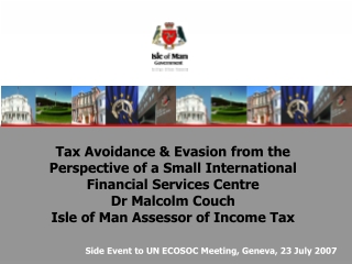 Tax Avoidance &amp; Evasion from the Perspective of a Small International Financial Services Centre