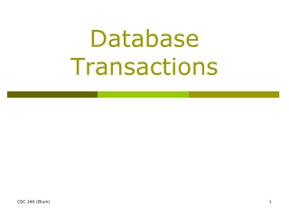 Database Transactions