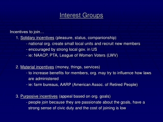 Interest Groups