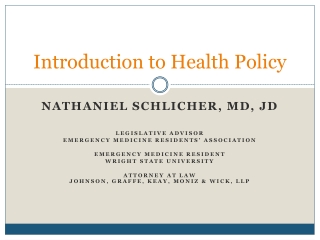 Introduction to Health Policy