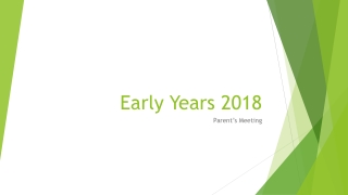 Early Years 2018