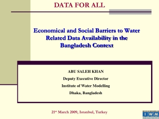 Economical and Social Barriers to Water Related Data Availability in the Bangladesh Context