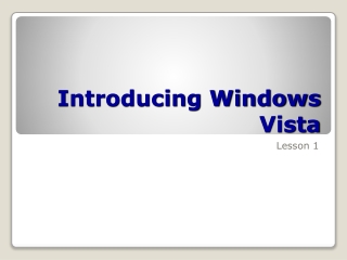 Introducing Windows Vista