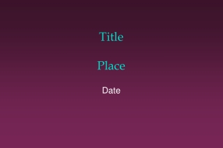 Title  Place