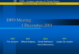 DPO Meeting  		1 December 2001