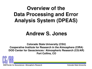 Overview of the Data Processing and Error Analysis System (DPEAS)