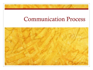 Communication Process