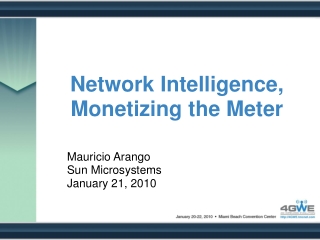 Network Intelligence, Monetizing the Meter