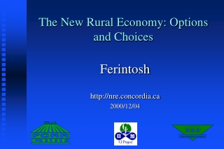 The New Rural Economy: Options and Choices