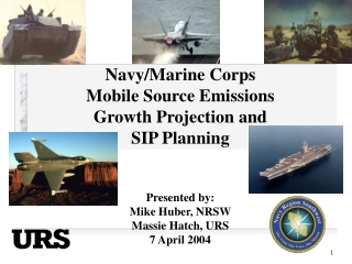 Navy/Marine Corps Mobile Source Emissions Growth Projection and SIP Planning Presented by: